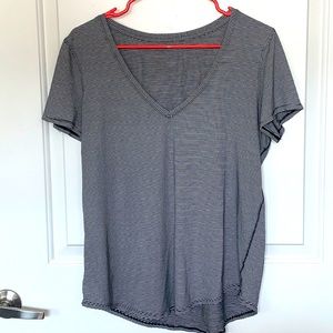 Lululemon V-Neck Striped Shirt